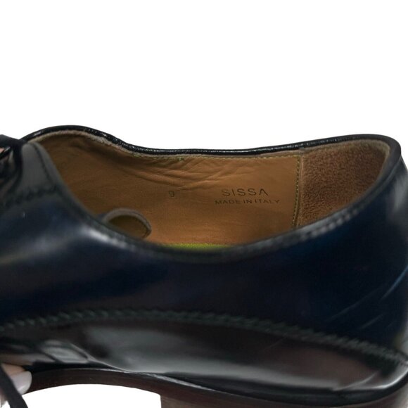 OLIVER SWEENEY Black Blue Sissa Oxford Shoe Men’s Size UK 9 US 10 Made‎ in ITALY - Picture 8 of 16